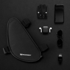 Bolsa de bicicleta em um quadro de bicicleta 1,5 l preto