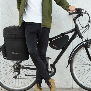 Bolsa de bicicleta em um quadro de bicicleta 1,5 l preto
