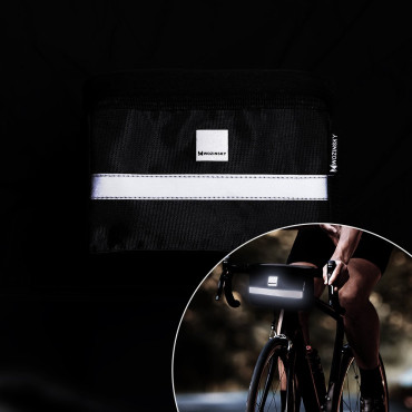 Bolsa de bicicleta no volante com um caso de telefone 2 l preto