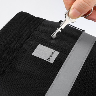 Bolsa de bicicleta no volante com um caso de telefone 2 l preto