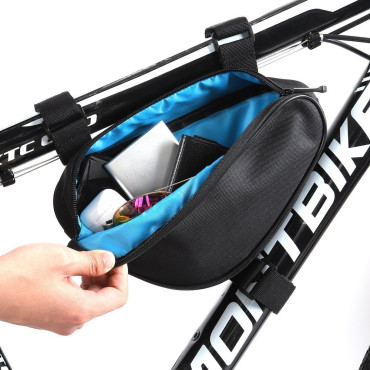 Bolsa de bicicleta em um quadro de bicicleta 1,5 l preto