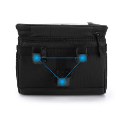 Sac de vélo sur le volant avec un cas de téléphone 2 L noir