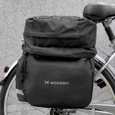 Warty Bicycle Bag 60 l na trupu + Črni dežni plašč