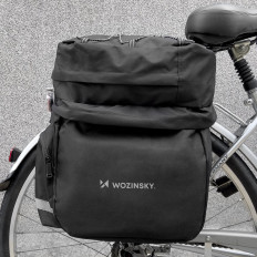 WARTY BICYCLE BAG 60 L on the trunk + Black Raincoat