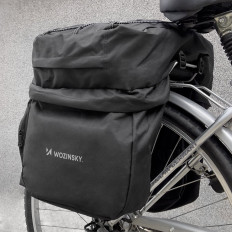 Bolso de bicicleta de Warty 60 L en el tronco + impermeable negro