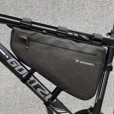Saco de bicicleta em um quadro de 5 l cinza