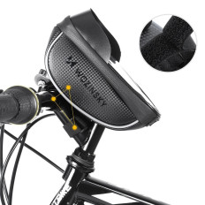Cykelväska på ratten med ett telefonfall 1 liter svart
