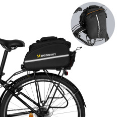 Grand sac à vélos sur le coffre 35L + imperméable noir