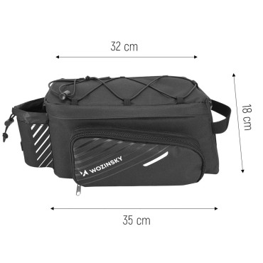 Bicykel Bag na trupe s ramenným popruhom 9L pláštenka čierna