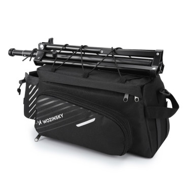 Bicykel Bag na trupe s ramenným popruhom 9L pláštenka čierna