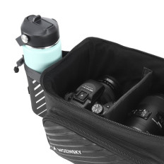 Bicykel Bag na trupe s ramenným popruhom 9L pláštenka čierna