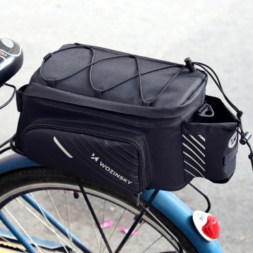 Borsa per biciclette sul tronco con tracolla 9L impermeabile nero