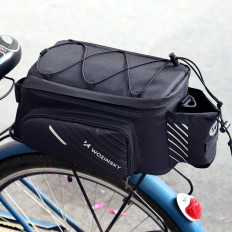 Borsa per biciclette sul tronco con tracolla 9L impermeabile nero