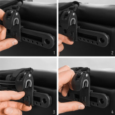 Vedenpitävä polkupyörän laukku Sakwa on runko 25L musta