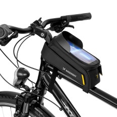 Fahrradtasche auf einem Rahmen mit einem Telefonkasten 1l schwarz