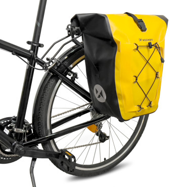 Vodotesný bicykel Bag Sakwa na trupe 25l žlté