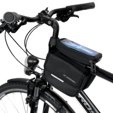 Sac de vélo sur le cadre Sakwa pour le caisse de téléphone étanche à vélo 1.5L noir