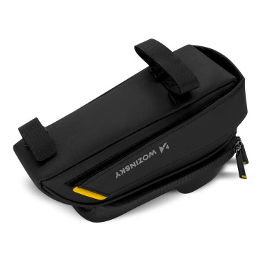 Bolsa de bicicleta em um quadro com uma caixa de telefone 1L preto