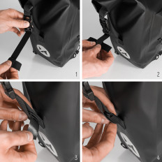 Sac à vélo étanche Sakwa sur le tronc 25L noir