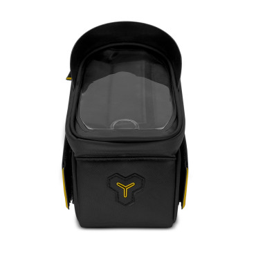 Bolsa de bicicleta em um quadro com uma caixa de telefone 1L preto