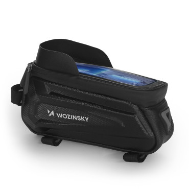Bolsa de bicicleta no quadro com um caso de telefone 1,7 l preto