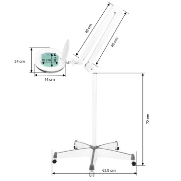 Elegant 6028 6028 LED nagyítólámpa, smd 5d, állítható fényerővel