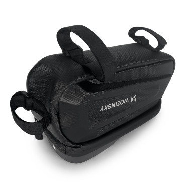 Bolsa de bicicleta no quadro com um caso de telefone 1,7 l preto