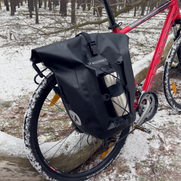 Vodotesný bicykel Bag Sakwa na trupe 25l žlté