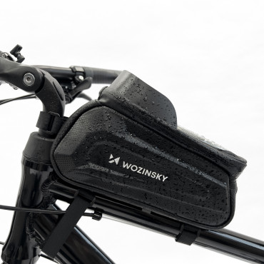 Bolsa de bicicleta no quadro com um caso de telefone 1,7 l preto