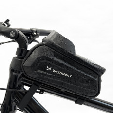 Bolsa de bicicleta no quadro com um caso de telefone 1,7 l preto