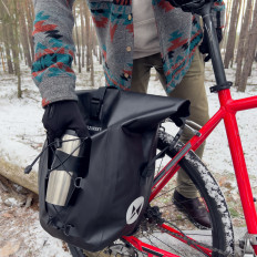 Vodotesný bicykel Bag Sakwa na trupe 25l žlté