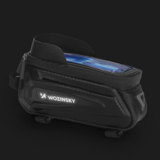 Bolsa de bicicleta no quadro com um caso de telefone 1,7 l preto