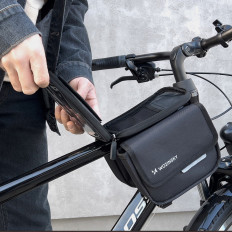 Fahrradtasche auf dem Rahmen Sakwa für Fahrrad wasserdichtes Telefonkoffer 1.5l schwarz