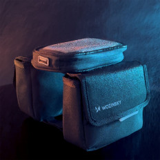 Sac de vélo sur le cadre Sakwa pour le caisse de téléphone étanche à vélo 1.5L noir