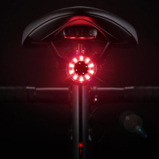 Luz de bicicleta LED traseira com micro usb vermelho luz 5 modos pretos