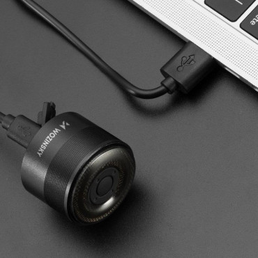 Zadnja lučka za kolesa z mikro USB rdečo svetlobo 5 črnih načinov