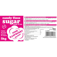 Colorful sugar for red sugar wool with 5kg raspberry flavor