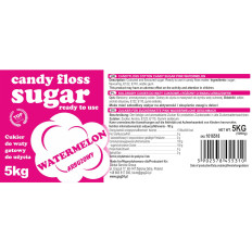 Színes cukor piros pamut gyapjú görögdinnye ízével 5kg