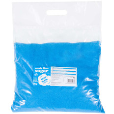 Fargerikt sukker for bomull Candy Blue med naturlig smak 5 kg