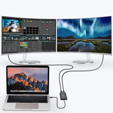 USB-distributörsadapter Typ C Thunderbolt 3 Svart