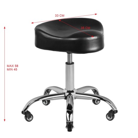 Gabbiano stool a450 black — front view