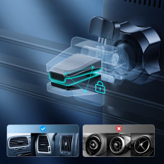 Suporte magnético do carro + carregador de indução Qi 15w preto