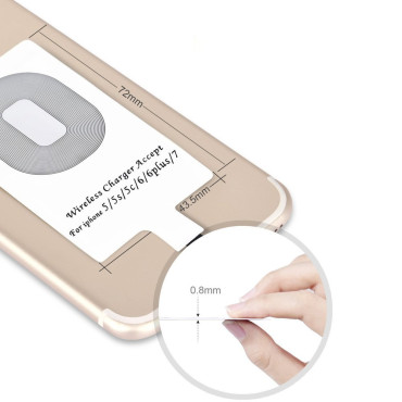 Adapteris bezvadu uzlādēšanai Qi zibens balts indukcijas inlay