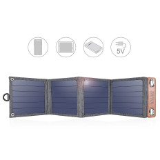 Solar-oplader voor een toeristische telefoon met USB 14W vouwgrijs