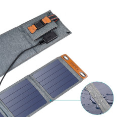 Solar-oplader voor een toeristische telefoon met USB 14W vouwgrijs