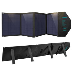 Grote Solar Charger 80W-uitklapbare DC USB C 2XUSB PD QC BLACK
