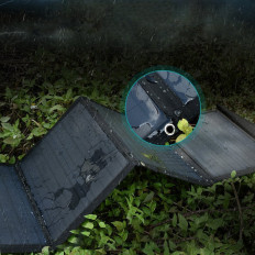 Großes Solarladegerät 80 Watt-Ausklapper DC USB C 2XUSB PD QC Black