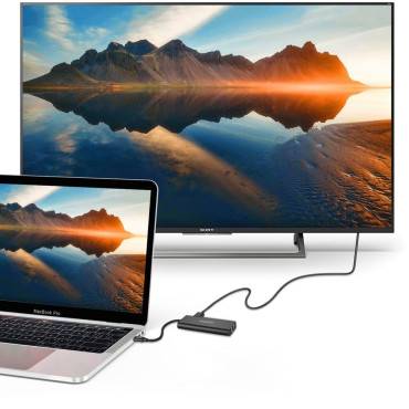 Dockningsstation Hub USB Typ C 6W1 100W PD Svart