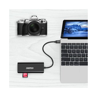 Dockningsstation Hub USB Typ C 6W1 100W PD Svart