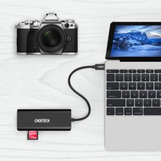Dockningsstation Hub USB Typ C 6W1 100W PD Svart